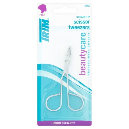 Trim Beauty Care Face Square Tip Scissor Tweezers