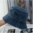 thumbnail image 5 of CoCopeaunts Outdoor Sprots Bucket Hats for Women Vintage Wash Denim Bucket Hats Men Panama Hat Hip Hop Hat Sun Hats for Men, 5 of 6