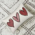 thumbnail image 4 of Valentines Day Pillow Covers 12x20 Set of 2, Red Love Heart Valentines Decorations Throw Pillows Lumbar Anniversary Decor Pillowcase Linen Valentines Outdoor Cushion Case for Sofa Home, 4 of 6