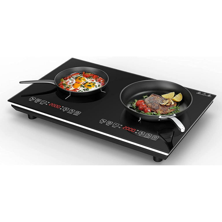 VBGK Electric Cooktop Single Burner 1800W 110v,Electric Stove Top Plug in Electric  Burner Countertop Hot Plate for Cooking,4H & Auto Shutdown Induction Burner,Child  Lock Electric Cooktop 