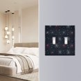 thumbnail image 4 of Yayeee Toggle Light Switch Wall Plate 2-Gang 4.56"x4.48" Decorative Outlet Cover, Starry Night Pattern, 4 of 7