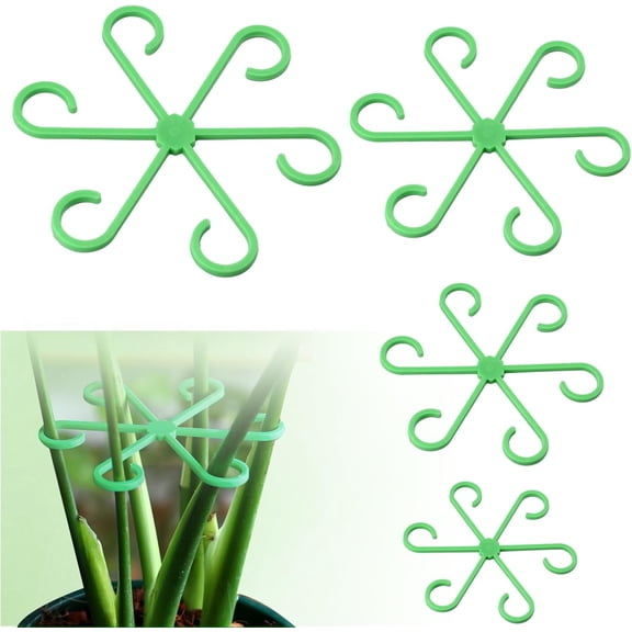 4pcs Plant Stem Support, Plant Support for Indoor Plants, Plastic Reusable Plant Stabilizer, Indoor Plants Accessories