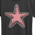 thumbnail image 3 of Instant Message - Nautical Striped Starfish - Women's Short Sleeve Graphic T-Shirt, 3 of 6