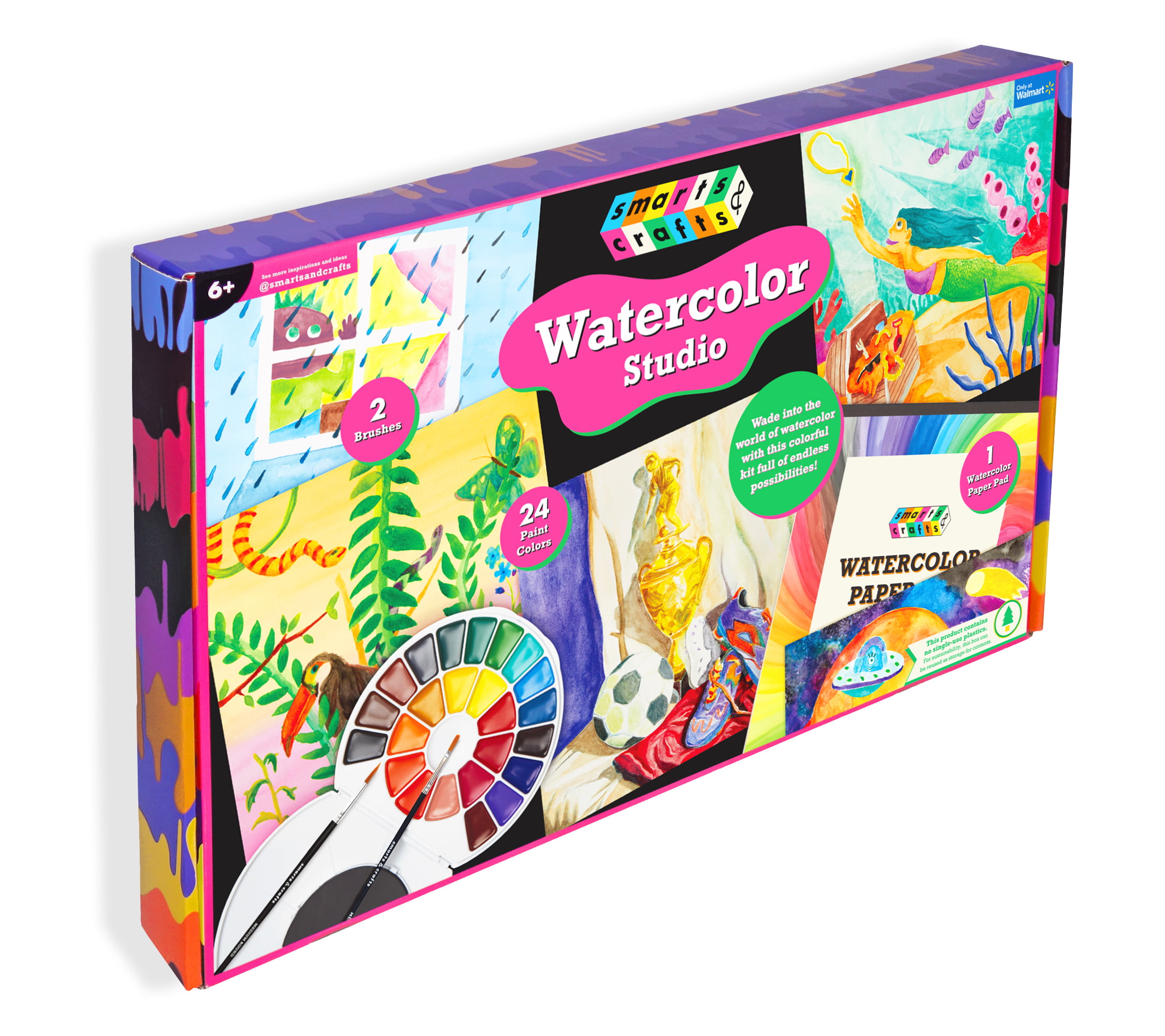  DIY Watercolor Kit - Learn to Paint: Includes Instructions &  Supplies • Award-Winning Watercolor Class in a Box for Beginners • Gift Set  for Kids, Adults, Teens : Arts, Crafts & Sewing
