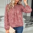 thumbnail image 3 of Camisa de gasa para mujer, Top de mujer, Top redondo de otoño para mujer, camiseta de manga larga impulsada por el rendimiento, 3 of 6