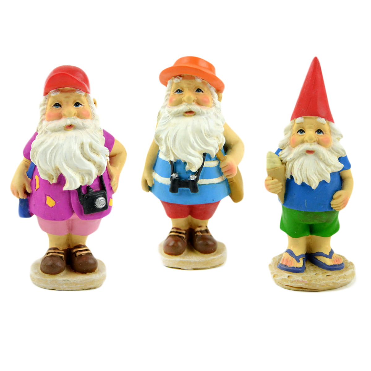 Assortment of Gnomes Touch of Nature Gnome Assortments 3 pc Small Gnomes Miniature Gnomes 3.5 Gnomes Garden Gnomes 2 Standard Garden Gnomes 