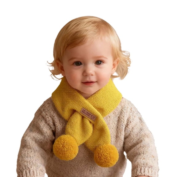 AWZXDE Winter Kids Scarves With Cute Cartoon Designs Neck Warmer For Kids And Toddlers Soft For Cold Weather Outdoor And Daily Use 1-6 Years Yellow