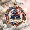 thumbnail image 5 of 250th Anniversary Christmas Ornament,Patriotic 2D Acrylic Keepsake for Christmas Tree,Car,Home Wall Commemorative Holiday Decoration(D), 5 of 6
