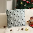 thumbnail image 4 of HomeKingdee Christmas Trees Decorative Pillow Covers, Soft Plush Faux Fur Farmhouse Throw Cushion Cases for Xmas Winter Holiday Home Decor, 4 of 5