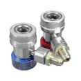 thumbnail image 2 of Adaptador de conector de acoplador manual de 2 piezas para manguera de carga de refrigerante de aire acondicionado de automóvil, 2 of 5