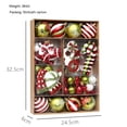 thumbnail image 4 of Juego de adornos de esferas de Navidad, esplendor de Navidad ,colgantes decorativos inastillables para decoración de árbol de NavidadRojo, verde y blanco50PCS, 4 of 4