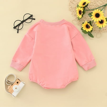 

Quealent Baby Rompers Girl Baby Winter Romper Organic Cotton Baby Boy Girl Short/Long Sleeve Bodysuit Unisex Onesie for Newborn Infant Toddler Pink 3-6 Months