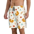 thumbnail image 2 of Naloa Squirrel Maple Leaves And Nuts Men's Beach Shorts, Surfing shorts, Swim trunks, Quick Dry Swim Trunks for Surfing Beach Fun - X-Large, 2 of 9
