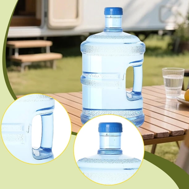 Botella de agua reutilizable, garrafa portátil para barbacoa, camping y hogar. Azul 5L