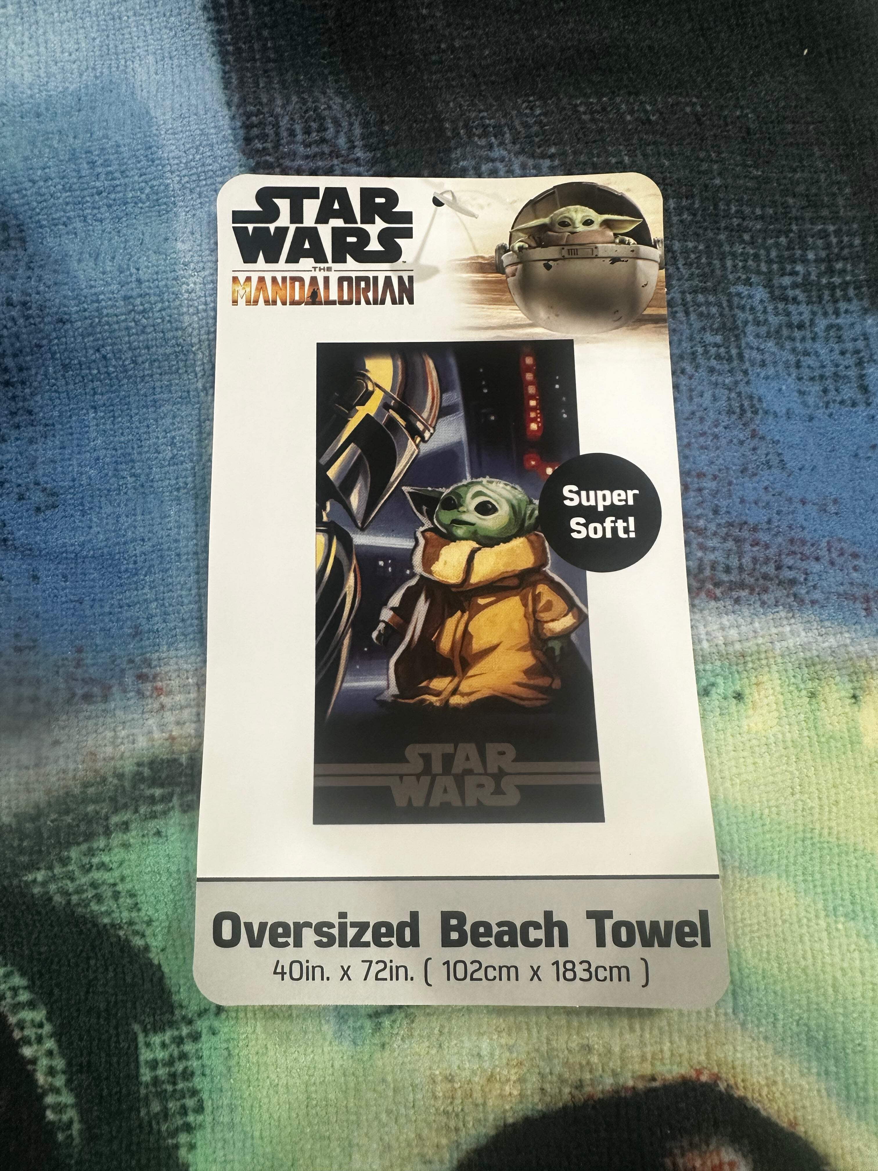 Star Wars Vintage Comics Mando Beach Towel 40" x 70"- Oversized Beach Bath Towel