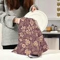 thumbnail image 6 of GZHJMY White Flowers and Plants 4PCS Kitchen Towels Dish Clothes Absorbent Dishcloths Reusable Rapid Drying for Kitchen Bathroom Hotel Household Hand Towels 29"X18" inch, 6 of 7