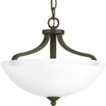 thumbnail image 5 of Progress Lighting Laird 2-Light Semi-Flush Mount Ceiling Light, Brushed Nickel, Glass Shade, 5 of 5