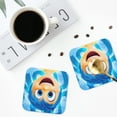 thumbnail image 5 of Saiise 6 Pcs Leather Coasters for Drinks Coaster Sets Drink Table Cup Coasters for Living Room Kitchen Coffee Decor,inside out 2, 5 of 8