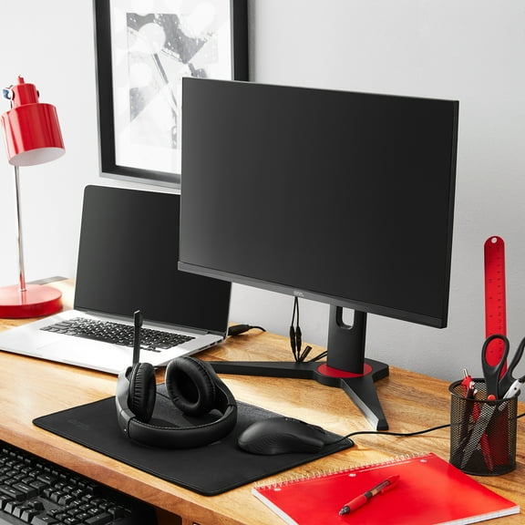 Pre-Owned onn 24" FHD (1920 x 1080p) 180hz 1ms FreeSync Gaming Monitor with HDMI and DP Cables, Black