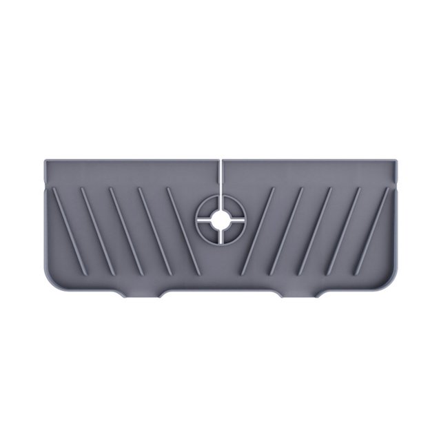 SAYOO Protector contra salpicaduras para fregadero de cocina, alfombrilla de secado envolvente de silicona reutilizable a prueba de salpicaduras para fregadero, encimera, negro/gris/naranja SAYOO Diaria