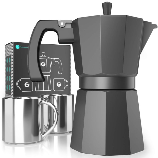 Cafetera Espresso Stovetop, cafetera con forma de caimán, 360 ml, 6 tazas