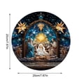 thumbnail image 3 of yulier Christmas Nativity Scene Ornaments, Religious Christmas Decorations 7.87" Round Acrylic Hanging Sign for Wall Front Door Porch Indoor Outdoor Christmas Tree Decor, 3 of 5