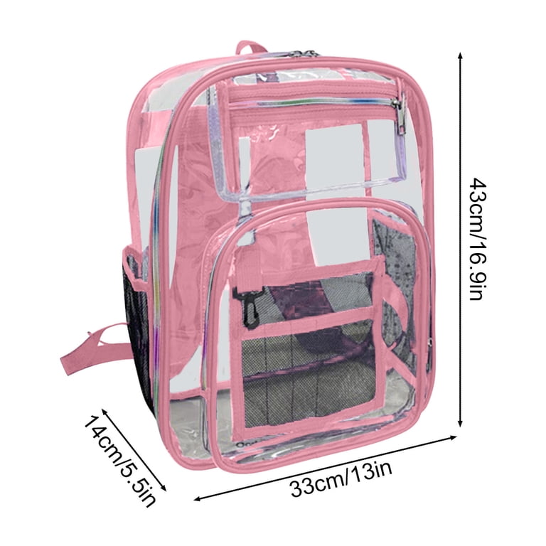 clear mini backpack in store Aliceset Bulk Waterproof Transparent Colorful Bookbag Donation Supply Kits for Women Men(9 Inch,30 Pcs) and gadgets secure and within easy reach Clear Mini Pack - Moon