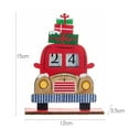 thumbnail image 1 of Christmas Advent Calendar Countdown Car Wooden Xmas Home Decor Ornament, 1 of 5