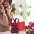 thumbnail image 4 of 9.84 inch Flowers Do Not Wither Edge Smooth Workmanship Fine Easy To Take Care Of PE Material Cute Rabbit Rose Mother's Day Valentine's Day Gift Color Family W, 4 of 4