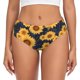 thumbnail image 1 of Balery Navy Blue Plaid Sunflower Ropa Interior de Algodón para Mujer con Dibujo – Braguitas Cómodas y Elásticas, Estilo Clásico-3X-Large, 1 of 6