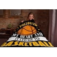 thumbnail image 5 of Just A Girl Who Loves Basketball Flannel Fleece Blanket Throw Couch Microfiber Soft Cozy Lightweight Luxury Bed Blanket for Teen, 5 of 5