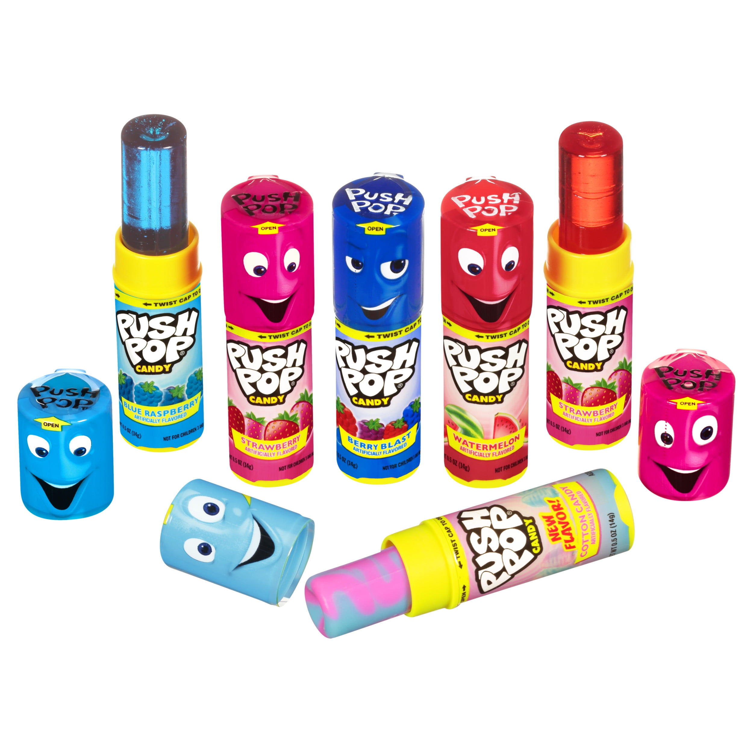 Push Pop, Candy Lollipops, Assorted Fruity Flavors, Sucker Candy, 12.0 oz, 24 Count