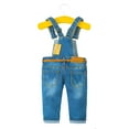 thumbnail image 2 of KIDSCOOL SPACE Baby Boy Girl Jean Overalls,Toddler Slim Cute Denim Jumper,Blue,3-4 Years, 2 of 6