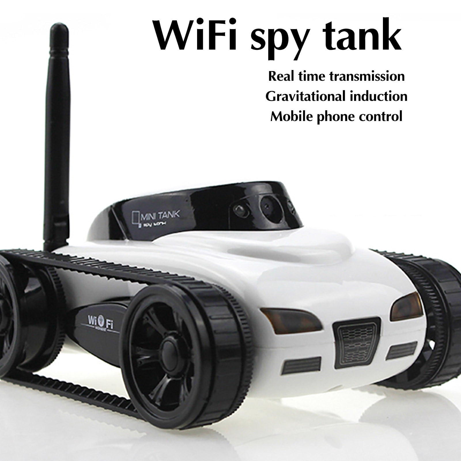TERGAYEE Mini WIFI Real Time Transmission Camera Crawler Remote Control Car, Mobile Phone Control Two Wheel Drive Toy Cars Christmas Gifts Birthday Gifts
