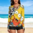 thumbnail image 6 of Simpsons Women's Sunscreen Shirt Long Sleeve Workout Tops Crewneck Soft Comfy Tees Casual T-Shirt M, 6 of 7