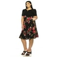 thumbnail image 3 of Women's Plus Size Knee-length Color Block Dress with Pockets, 3 of 6