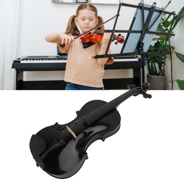 Violon acoustique 4/4 kit de démarrage pour débutants adultes avec boîte à épaule de rosine Mélangeur de repos