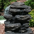 thumbnail image 6 of Sunnydaze Rocky Falls Resin Outdoor Water Fountain with Lights, 6 of 9