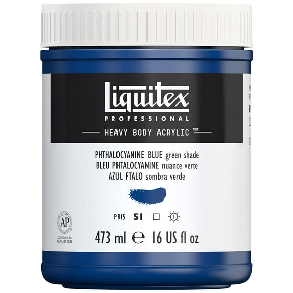 Liquitex Professional Heavy Body Acrylic Color, 16 oz., Pthalocyanine Blue (Green Shade)