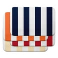 thumbnail image 2 of Nantucket Rugby Stripe Orange Stripe Print Bath Mat, 2 of 5