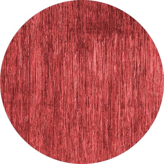 Ahgly Company Indoor Round Abstract Red Modern Area Rugs, 5' Round