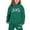 Dark Green, variant on lnmuld Two Piece Outfits Girls Letter Print Hooded Sweatshirt Outfit Set Stylish Everyday Wear Comfortable Casual Kids Clothes for Daily Activities Solid Color Size:9-10 Years