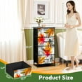 thumbnail image 2 of 4 Drawer Vertical Storage Dresser Abstract fall bright autumn colors Watercolor falling with Wood Top Fabric Pull Drawers, 2 of 8