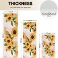 thumbnail image 4 of Leaf Newspaper Text Sunflower Pattern Kitchen Rugs Sets Of 3,Kitchen Runner Rugs Non Skid Washable,Decorative Kitchen Floor Mats for Kitchen,Sink,Laundry,17"x30"+ 17"x47" + 17"x59", 4 of 6