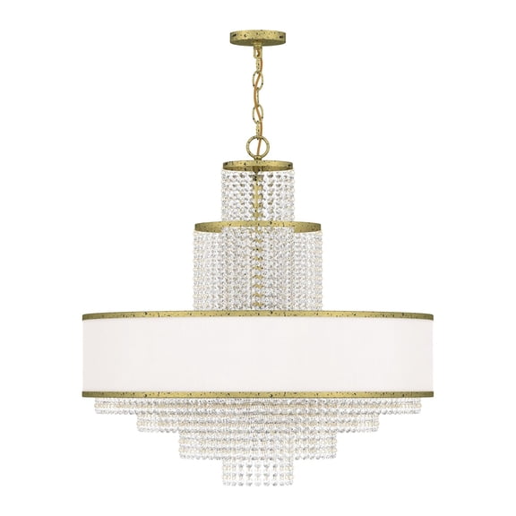 Livex Lighting Prescott Chandelier in Hand Applied Winter Gold
