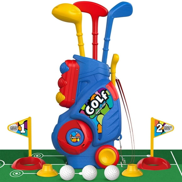 Set de golf para niños pequeños Liberty con colchoneta de 2 a 5 años con carrito de golf
