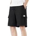 thumbnail image 4 of Nilvkv Boys Athletic Shorts, Boys Basketball Shorts, Double Layer Built In Compression Liner Stretchy High Intensity Training Bottoms Black 18-19 Years, 4 of 8