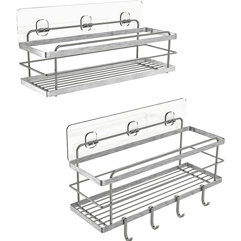KINCMAX Shower Storage Basket Caddy Organizer Bathroom Organization Shelf  Rack, Silver 2 Pack