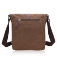 thumbnail image 3 of Mujeres Hombre Bolso Bolsa de Hombro Libro Bolera Billetera Almacenamiento Crossbody Pack Gran Capacidad Camping Flap Messenger Bolgénes Múltiples bolsillos Café Pequeño Methold AP004585-06, 3 of 6