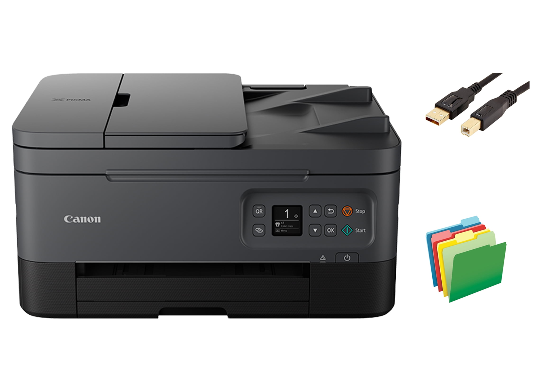 landen Interesseren Autonomie Canon Pixma TR70 Series All-in-one Color Inkjet Printer for Home Office,  Print Copy Scan, 4800 X 1200dpi, 13ipm, 1.44" Oled Display, Wireless, with  MTC_Printer Cable and File Folder - Walmart.com